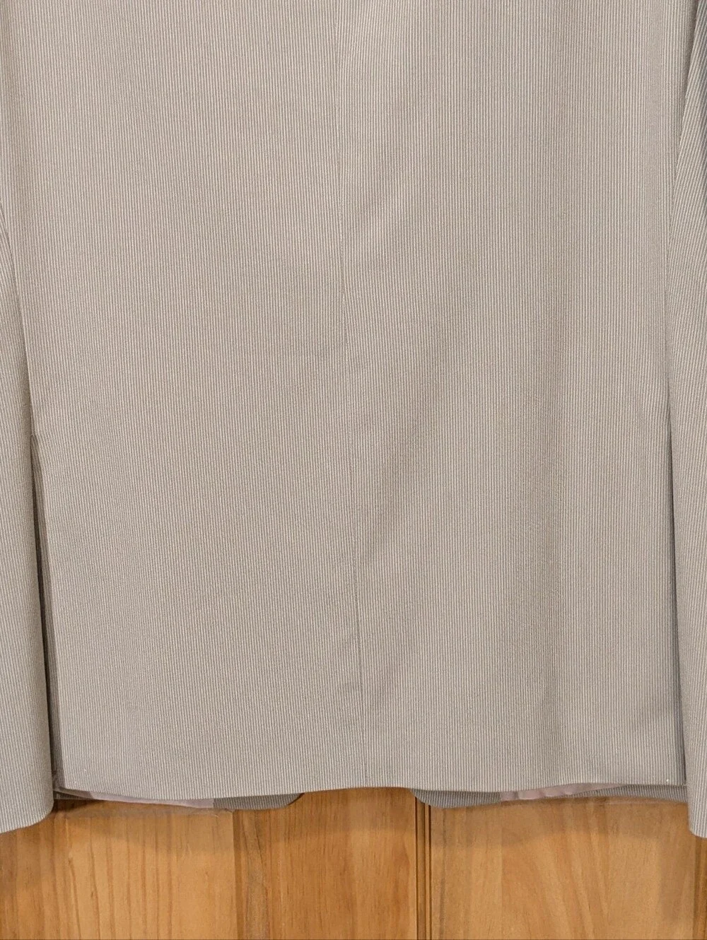 Calvin Klein Blazer Men's 42L Jacket Tan Cream Stripe Polyester Spandex Summer